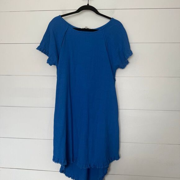 Umgee Women’s Large Blue Short Sleeve Dress - Picture 1 of 6